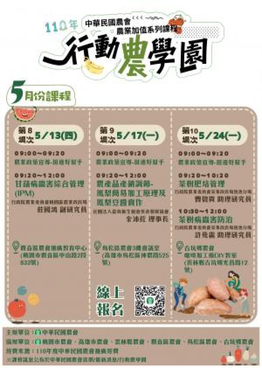 110年中華民農會-行動農學園5月份課程1100427